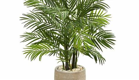 Faux Areca Palm Tree 3'6" UVResistant Outdoor Artificial W/Urn