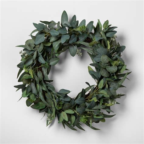 faux seeded eucalyptus wreath