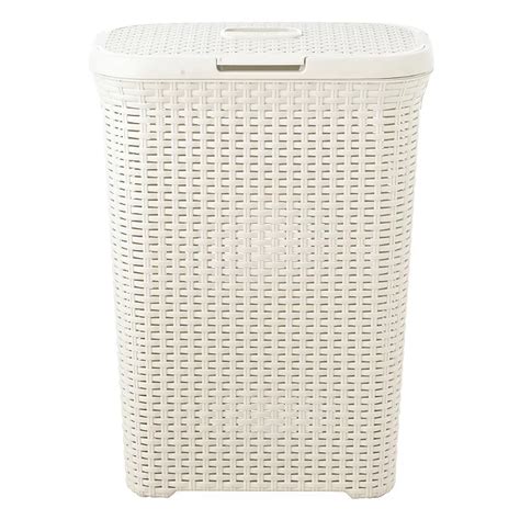 Faux Wicker Laundry Basket