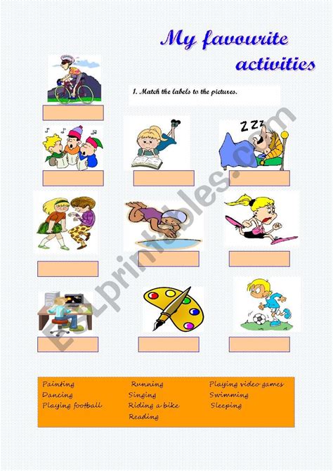 favorite activity examples in school