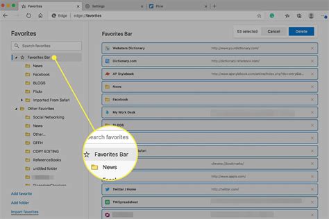 Favorites Folder For Chrome