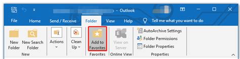 Favorites Folder Outlook Missing