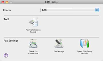 Fax Settings on Mac Computer