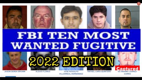 fbi most wanted list 2022 top 10