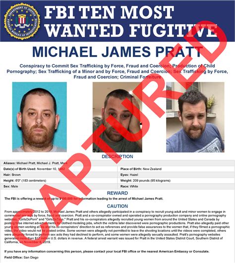 fbi most wanted list captured