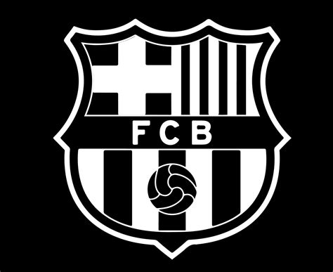 fc barcelona logo black and white