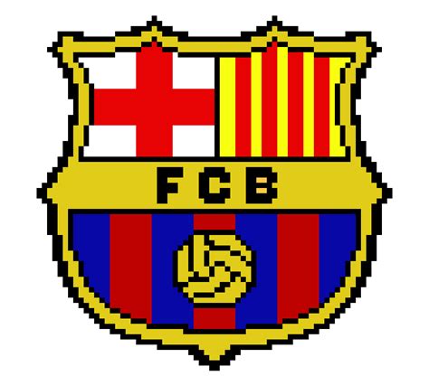 fc barcelona logo pixel art