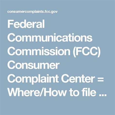 fcc consumer complaints