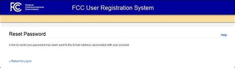 fcc login forgot password