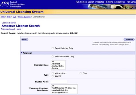 fcc url license search