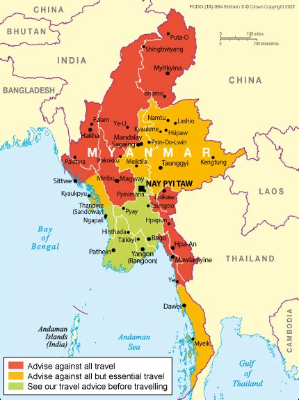 fcdo travel advice myanmar