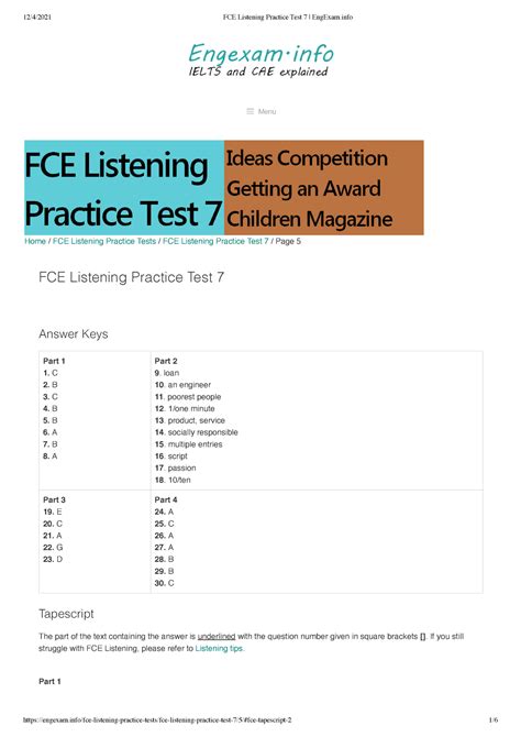 fce listening test 10