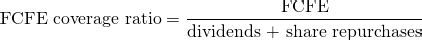 fcfe coverage ratio formula