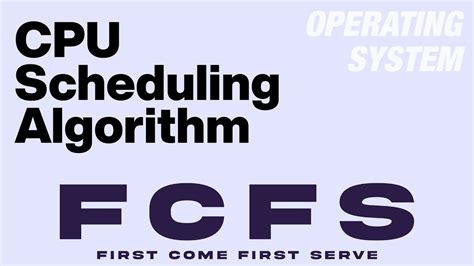 fcfs cpu scheduling in os program
