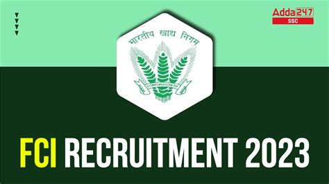 fci recruitment 2023 exam