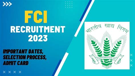 fci recruitment 2023 official website
