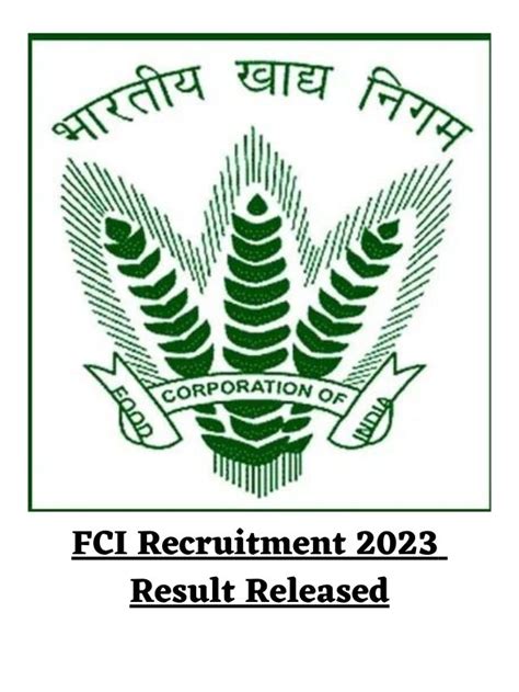 fci recruitment 2023 result