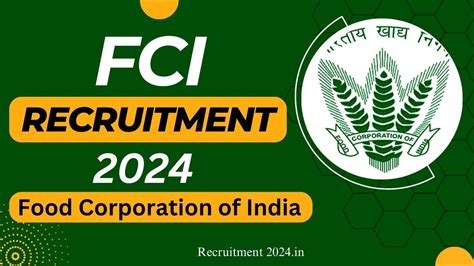 fci recruitment 2024 notification pdf