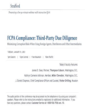 fcpa third party due diligence