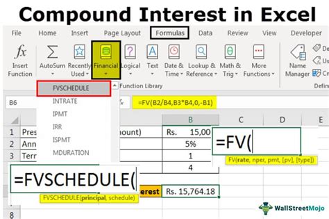 fd compound interest formula in excel