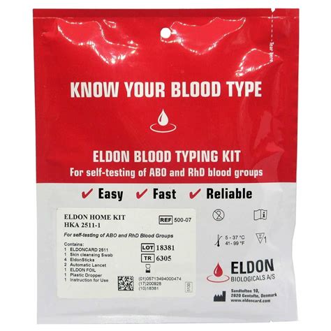 Fda Approved Blood Type Test Kit