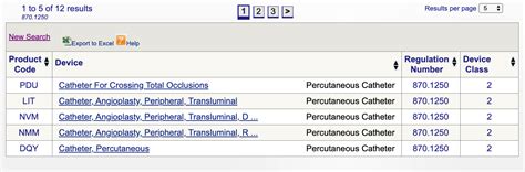 fda product code classification database