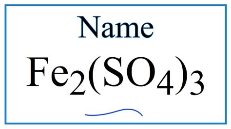 Fe2 So3 3 Name: Keunggulan dan Kekurangan dalam Penggunaan Senyawa Besi Sulfat