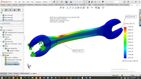 fea analysis solidworks assembly