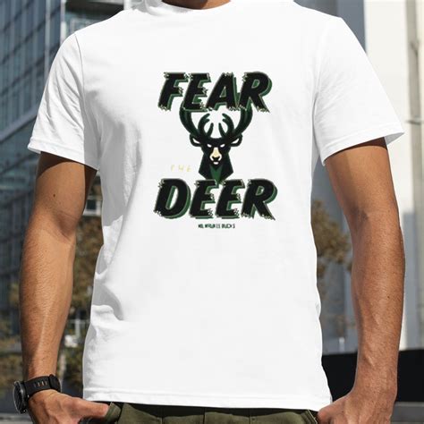 fear the deer t shirt milwaukee bucks