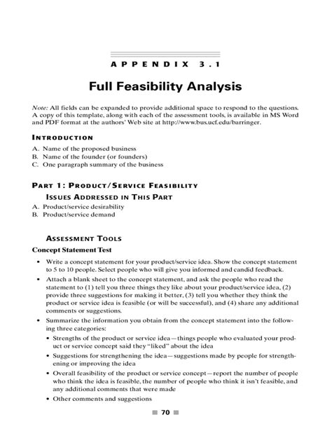 feasibility analysis example pdf