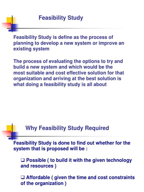 feasibility study in software engineering pdf