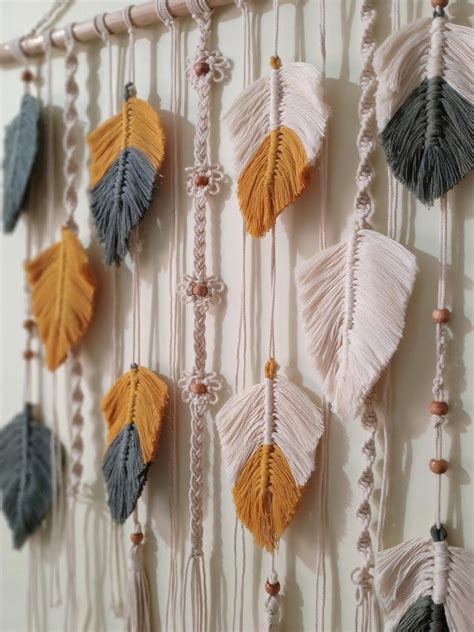 Feather Yarn Wall Decor