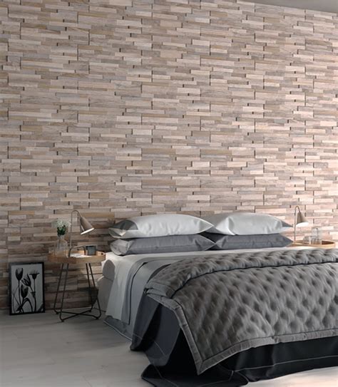 feature wall tiles bedroom