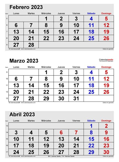 febrero y marzo 2023
