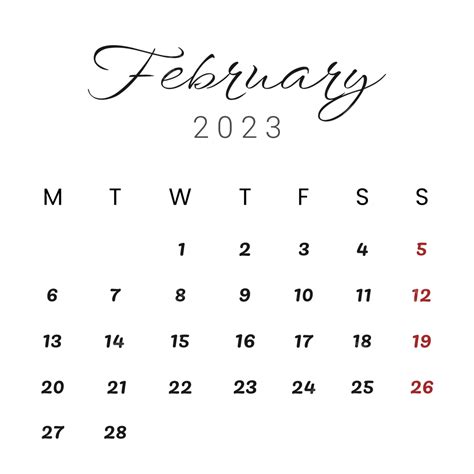 February 2023 Calendar In Organic Minimalist Style, February 2023