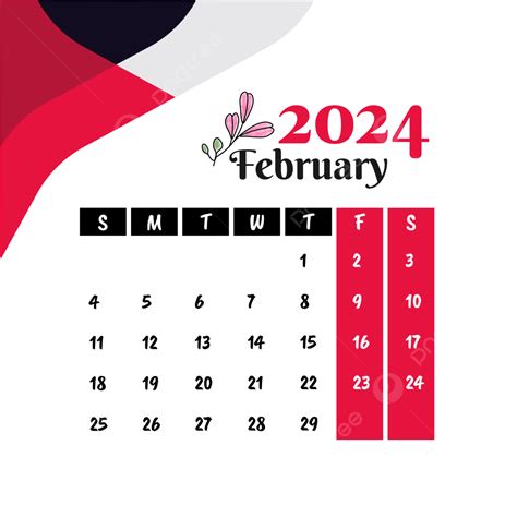 february 2024 desktop clipart