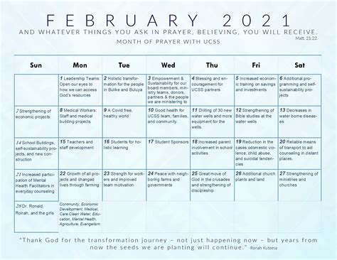 february 2024 prayer calendar