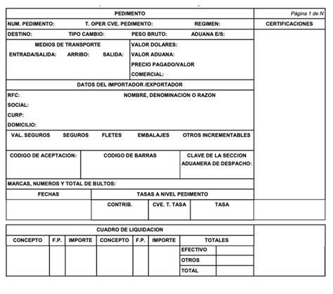 fecha de pago de pedimento