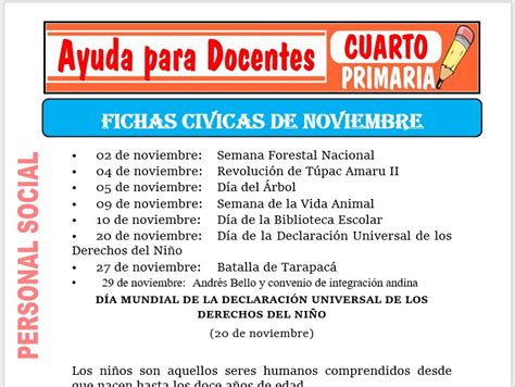 fechas cívicas mes de noviembre