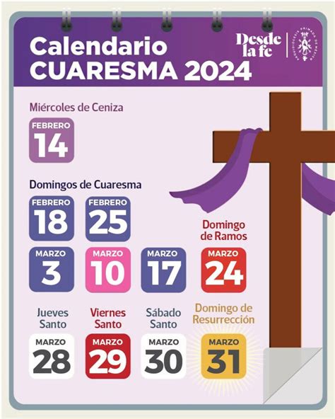 fechas de la semana santa 2024