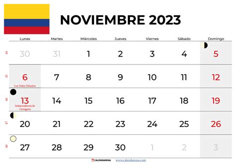 fechas especiales noviembre colombia 2023