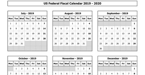 federal budget calendar