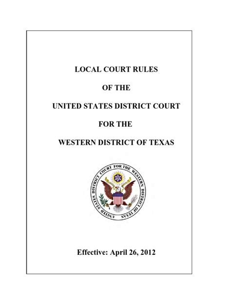 federal district court local rules