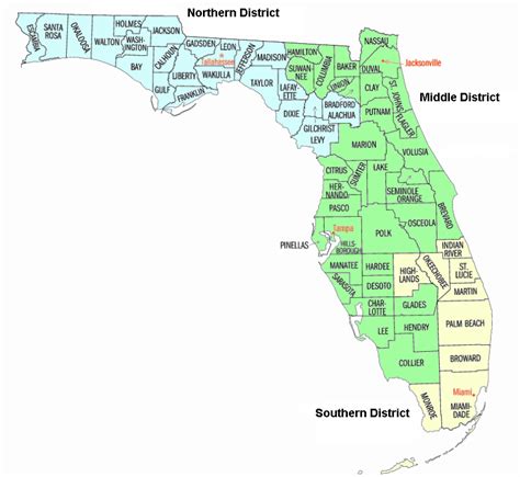 federal district court map florida