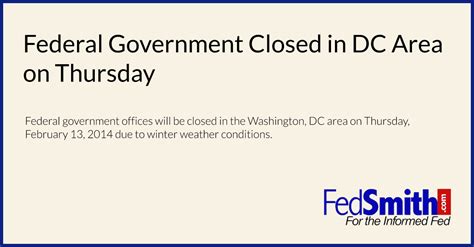 federal government closings weather