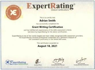 federal grant writing certification
