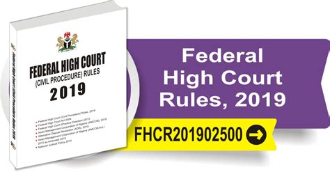 federal high court rules 2019