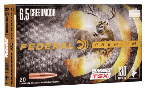 Federal Premium 65mm Creedmoor Ammo 65mm Creedmoor 130gr Barnes Tsx 20box