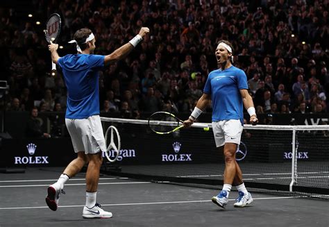 federer and nadal play doubles