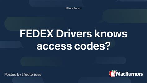 fedex access code